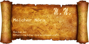 Melcher Nóra névjegykártya
