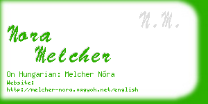 nora melcher business card